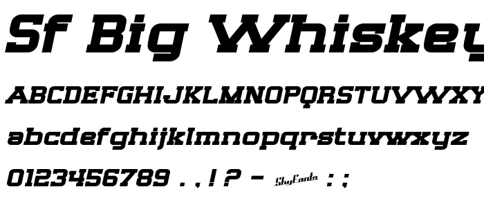 SF Big Whiskey Extended Bold font